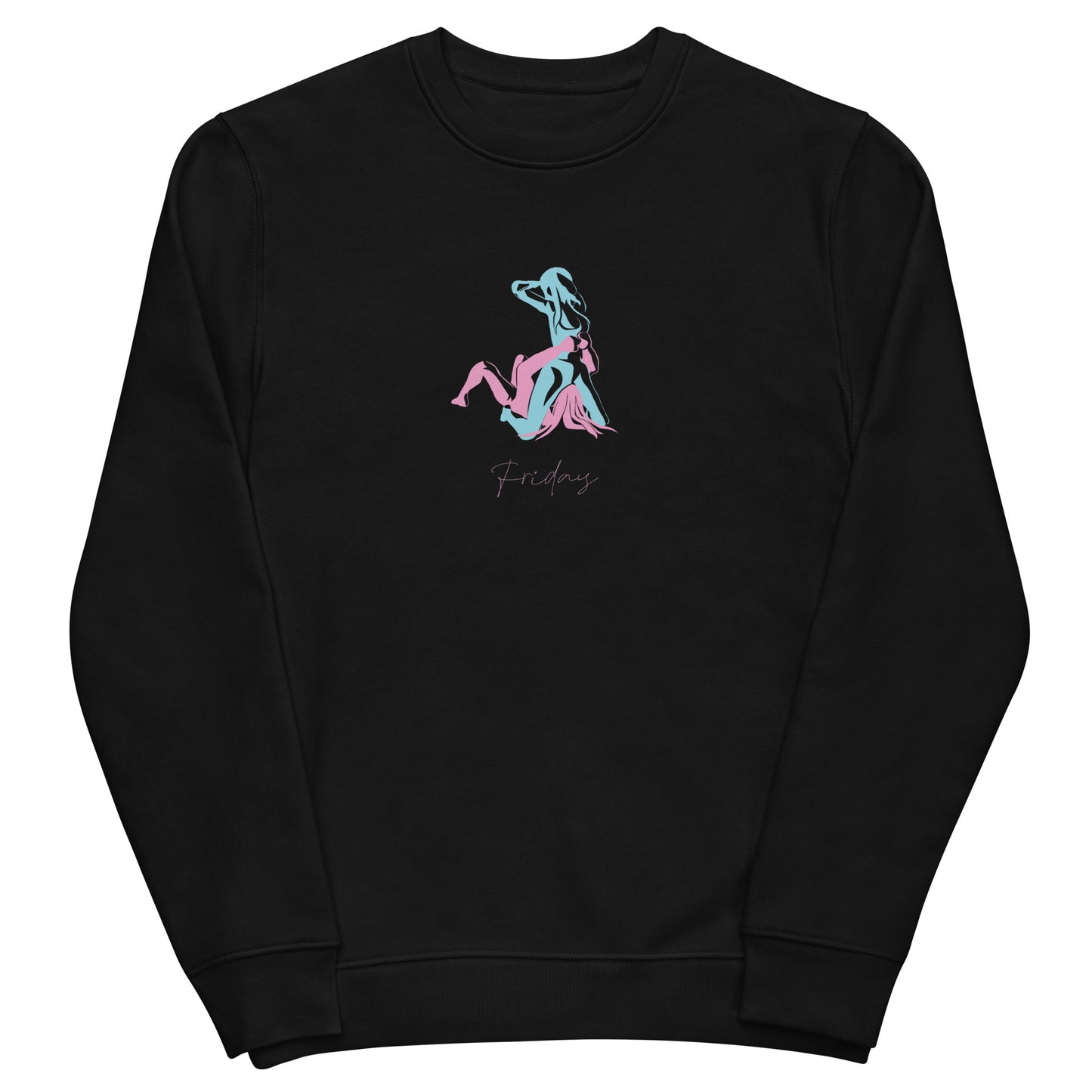 Unisex eco sweatshirt (LESS STRESS MORE SEX) Friday