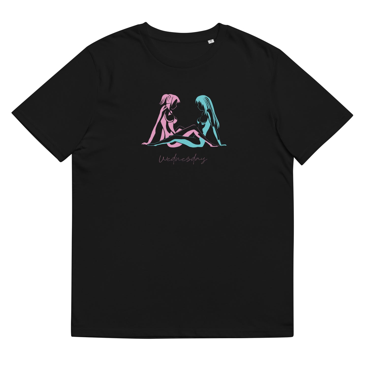 Unisex organic cotton t-shirt (LESS STRESS MORE SEX) Wednesday